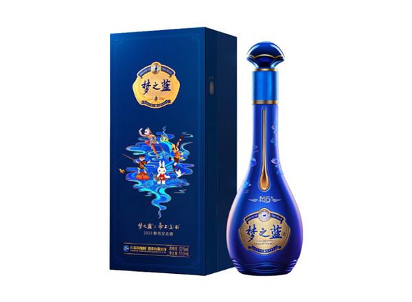 保定回收梦之蓝×上美影 2023联名纪念酒行情价格