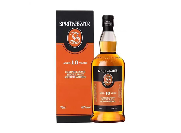 保定收购云顶10年威士忌SpringBank云顶10年700ml回收洋酒行货