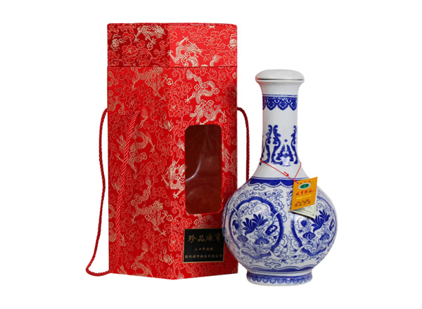 保定咸亨黄酒回收珍品咸亨三十年花雕酒青瓷瓶盒装绍兴黄酒2.5L